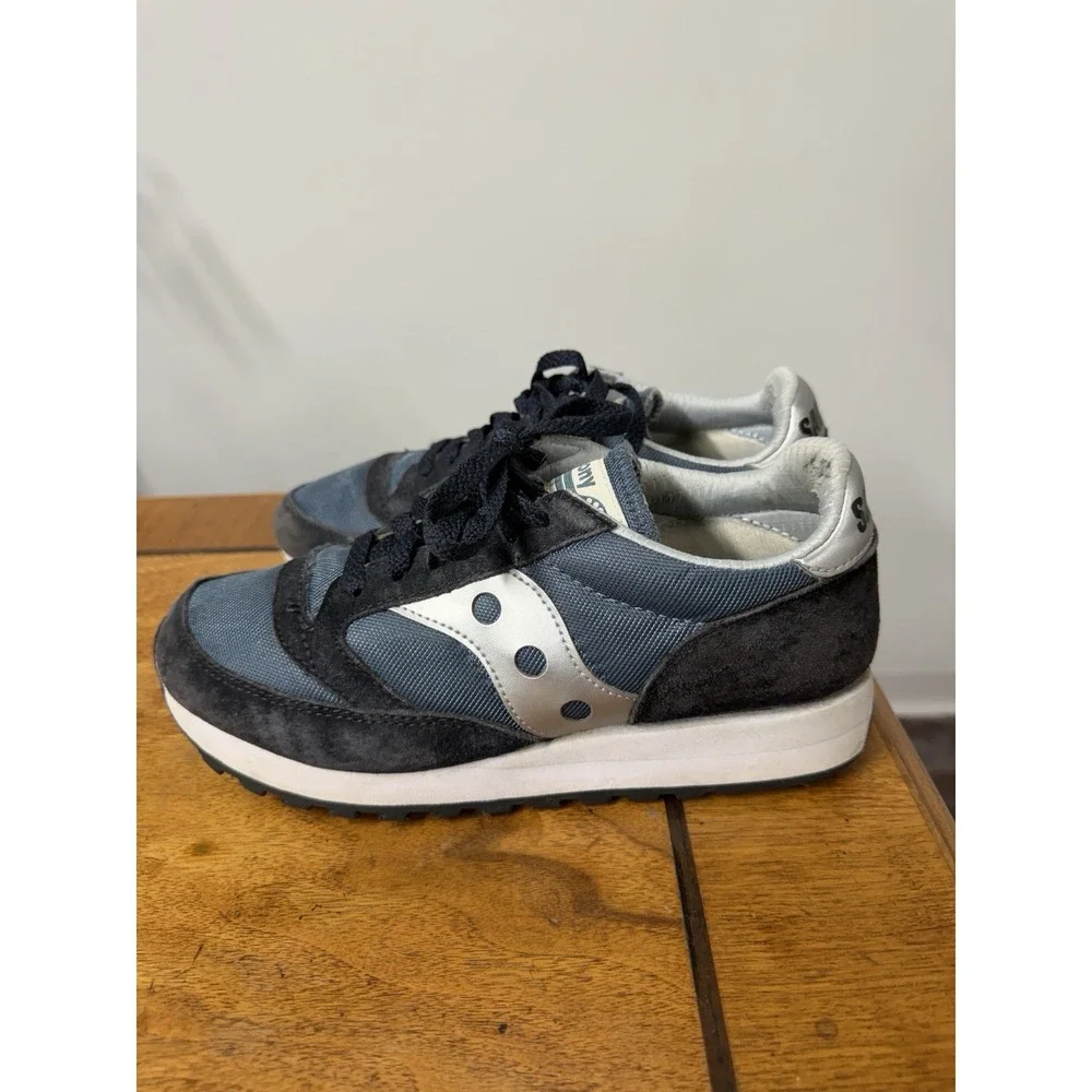 Saucony Jazz 81 Navy Silver Suede S70539-1 Mens 7 Women's 8.5 Unisex Sneakers